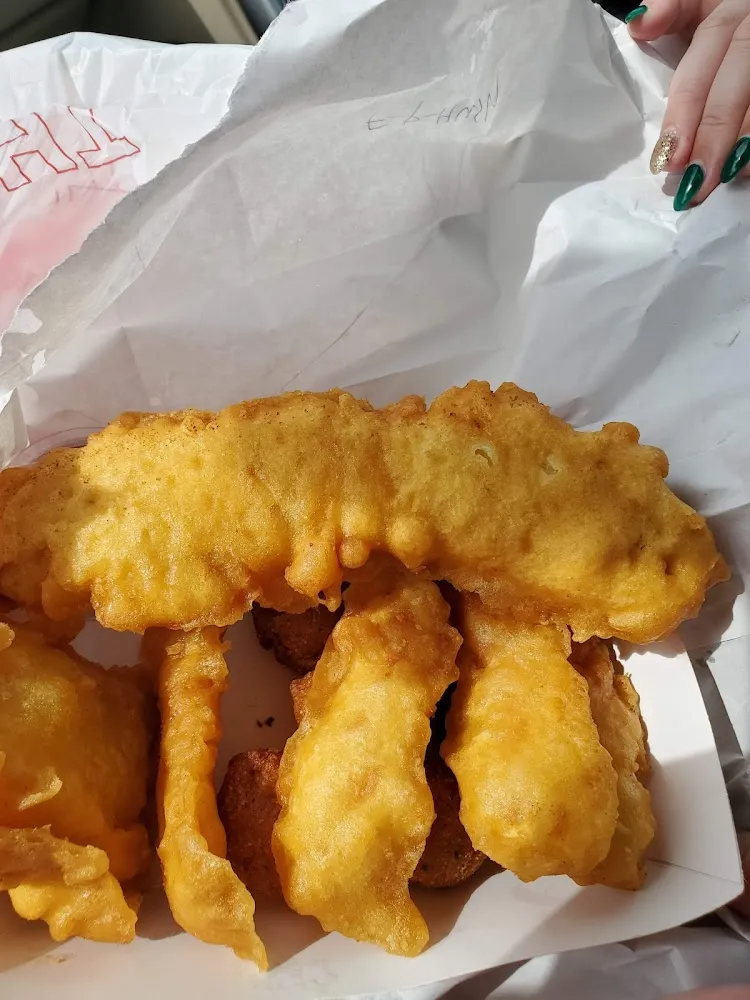 1piece and Shrimp and Chips